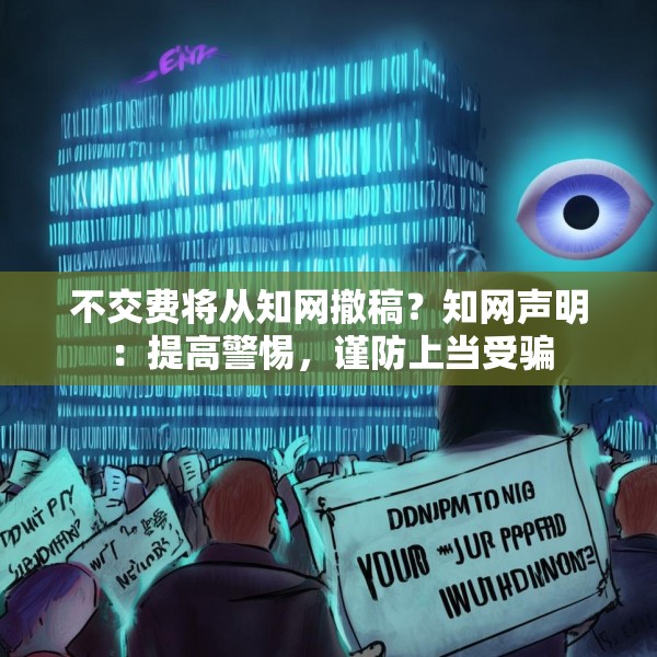 不交费将从知网撤稿？知网声明：提高警惕，谨防上当受骗