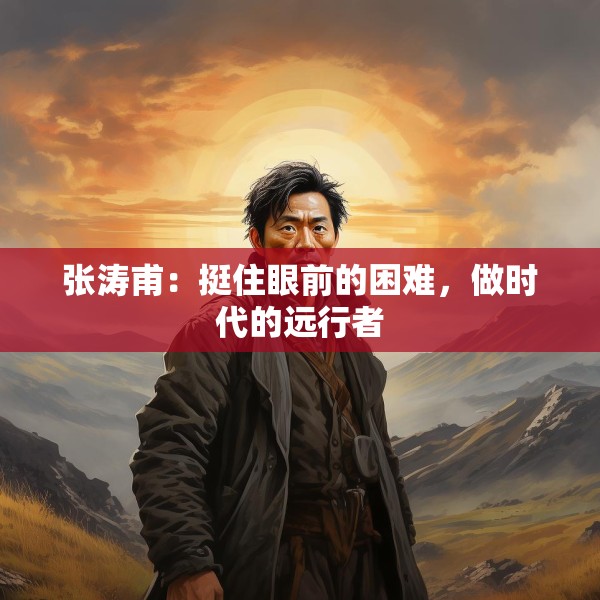 张涛甫：挺住眼前的困难，做时代的远行者