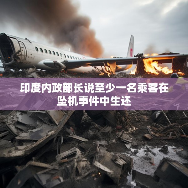 印度内政部长说至少一名乘客在坠机事件中生还