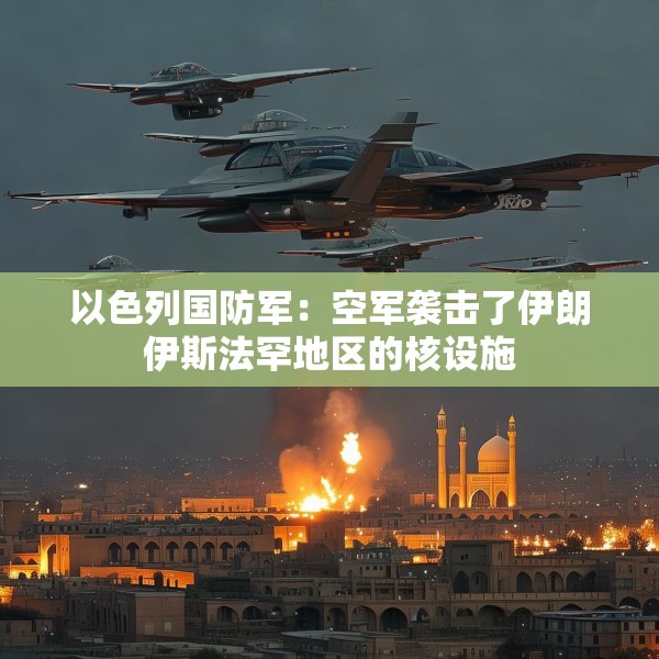 以色列国防军：空军袭击了伊朗伊斯法罕地区的核设施