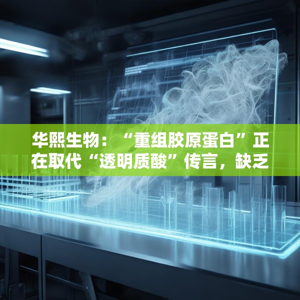 华熙生物：“重组胶原蛋白”正在取代“透明质酸”传言，缺乏真实数据支持