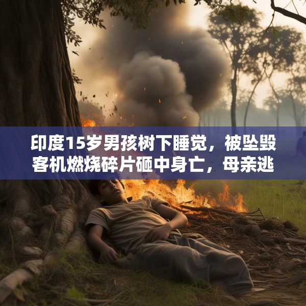 印度15岁男孩树下睡觉，被坠毁客机燃烧碎片砸中身亡，母亲逃出火海
