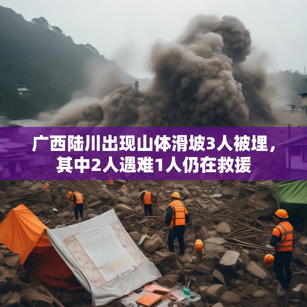 广西陆川出现山体滑坡3人被埋，其中2人遇难1人仍在救援