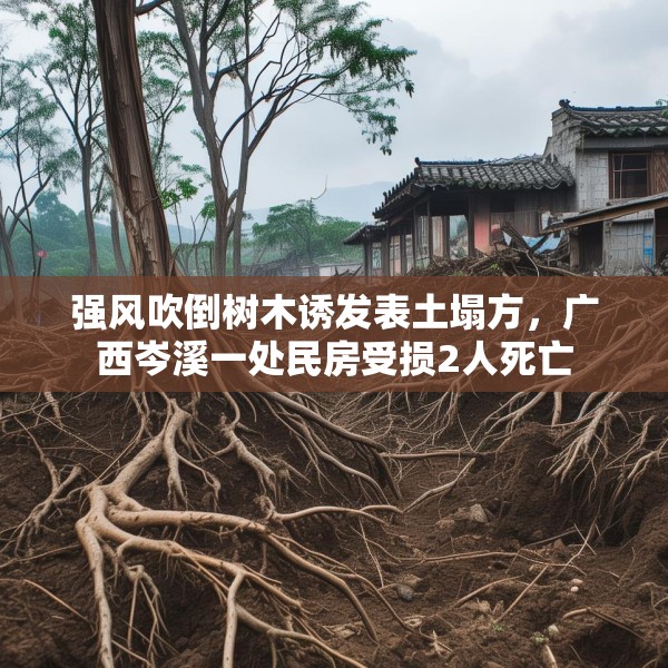 强风吹倒树木诱发表土塌方，广西岑溪一处民房受损2人死亡