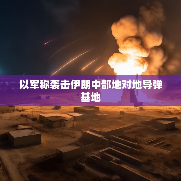 以军称袭击伊朗中部地对地导弹基地