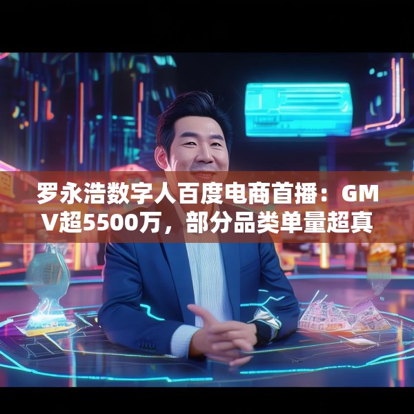 罗永浩数字人百度电商首播：GMV超5500万，部分品类单量超真人首秀