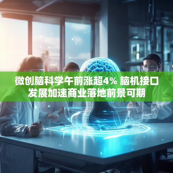 微创脑科学午前涨超4% 脑机接口发展加速商业落地前景可期